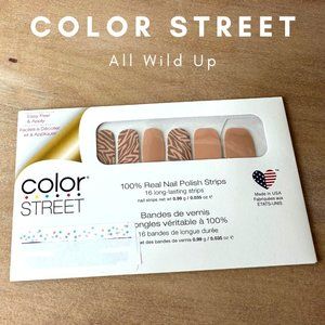 New Sealed Color Street Nail Strips Nail Polish All Wild Up Animal Print Tan